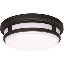 Suitable for damp or dry locations only. Hampton Bay Part 54471291 11 In 1 Light Round Black Led Indoor Outdoor Flush Mount Ceiling Light Porch 830 Lumens 3 Color Temp Changes Wet Rated Outdoor Flush Mount Lights Home Depot Pro