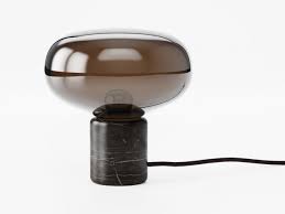 This soothing lamp combines the soft curves of glass with strong materials. Karl Johan Table Lamp 3d Modell New Works Denmark