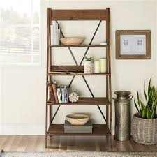 Check spelling or type a new query. Walker Edison Solid Wood Ladder Bookshelf 68 In Brown Lws68frswbr Rona