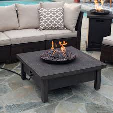 Square gas fire pit table. Red Ember Livingston 35 In Square Gas Fire Pit Table Www Hayneedle Com Fire Pit Coffee Table Gas Fire Pit Table Gas Firepit