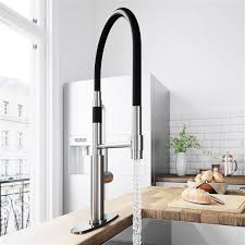 Being a new manufacturer means they have a fresh and modern take on so, this was our vigo kitchen faucets reviews.if you're looking for an upgrade, you can place your bets on vigo's edison. Vigo Norwood Magnetic Spray Kitchen Faucet With Deck Plate Vg02026stk1 Rona