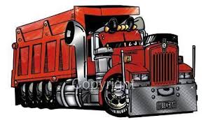 Dump Truck Hauler Kenworth Big Rig Cartoon T Shirt 9066 Automotive Art Kenworth Automotive Art Custom Big Rigs
