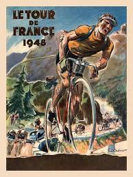 À quatre jours de l'arrivée à paris, julian alaphilippe et thibaut pinot sont encore en position de gagner le tour. Tour De France 1948 Poster By Paul Ordner 1900 1969 Cartel De Bicicleta Bicicletas Retro Ilustracion De Bicicleta