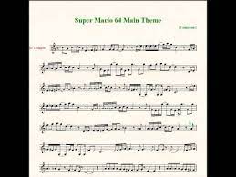 Super Mario 64 Bob Omb Battlefield Theme Sheet Music Trumpet Youtube Sheet Music Super Mario Trumpet Sheet Music