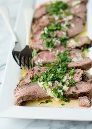 Flank Steak With Garlic Butter Sauce Recipe Yummly Recipe Garlic Butter Sauce Recipes Food