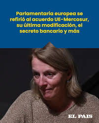 Evelyn Regner habló con El País sobre la inminente firma del acuerdo entre  la Unión Europea y Mercosur prevista para el 19 de diciembre.