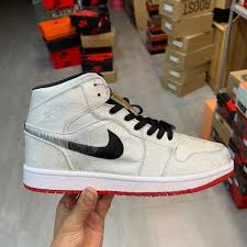 Jordan 1 Mid Se White Black Royal Pin On Jordan