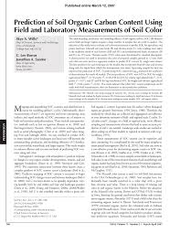 pdf prediction of soil organic carbon content using field