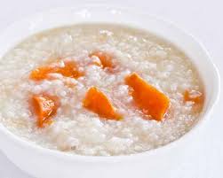 Sweet Potato Congee Is A Hokkien Staple Consisting Of Plain Rice Porridge And Tender Sweet Potatoes Usually Eaten With Si Sweet Potato Rice Food Rice Porridge