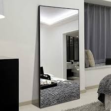 Here's the pretty beveled edge: Amazon Com H A 65 X24 Full Length Mirror Bedroom Floor Mirror Standing Or Hanging Black Kitchen Dining