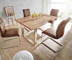 Akazie Live Edge 200cm 3 5cm 569 00 Gestell Schmal Esszimmertisch Holz Baumtisch Esstisch