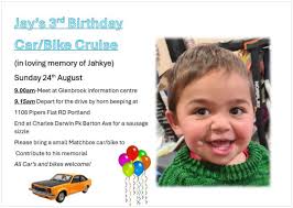 Sparta boy's birthday cruise-in details?