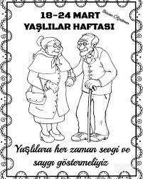 Yaslilar Haftasi Boyama Sayfalari Okul Oncesi Sinifi Okul