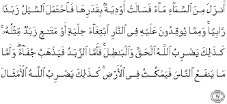 By allah to the holy prophet has been likened to the rain from the sky, and the believers to the streams, rivulets and rivers. Terjemahan Al Quran Bahasa Melayu Surah Ar Ra D