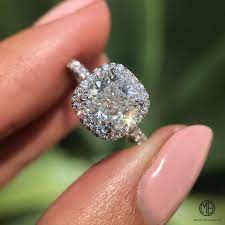 Pin On Cushion Cut Engagement Rings