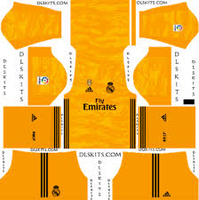 The 3 stripes on the shoulders and the fly emirates logo are also golden. Real Madrid 2020 Kits Dream League Soccer