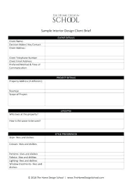 Design Brief Example Interior Design Client Brief Template Example Design Patterns C