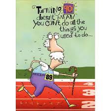 Glitter and gold general greeting birthday card. Oatmeal Studios Old Man Running 90th Funny Masculine Birthday Card Walmart Com Walmart Com