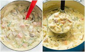 Pour over the chicken/vegetables and stir everything together. Creamy Chicken Stew Stove Top Crock Pot Or Instant Pot The Cozy Cook