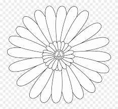 Essentially, the star heralds a certain absolute or universal truth, too far out of. Peace Symbol Peace Sign Flower 55 Black White Line Line Art Hd Png Download 777x770 4534459 Pngfind
