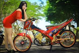 Modifikasi satria 2tak jadi trail bajet murah meriah. Ini Dia Modifikasi Satria Fu Simple Tapi Wah