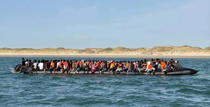 Burnham doesn't have the balls to deal with boats crisis, slams Farage after 230 illegal migrants arrive on mega-dinghy