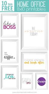 Free Printable Download 10 Home Office Prints Be Inspired Creative Office Printables Office Prints Office Crafts