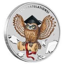 2018 Graduation 1oz Silver Coin Moedas Animais