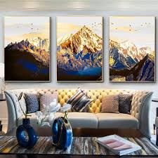 Enjoy unlimited free printable downloads! Home Decor Canvas Art Picture 3 Pieces Golden Snow Mountain Abstract Canvas Wall Art Print Decorative For Living Room Home Decor Frame Buy Online At Best Prices In Pakistan Daraz Pk