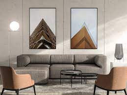 Download Living Room With Two Poster Frames Mockup Mockup World
