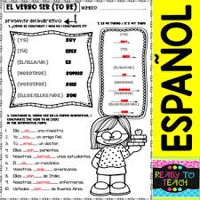It can also be used to describe watching a movie or tv show, asking a person if they have seen a particular movie or object, or to notice something. Verbo Ser Presente Del Indicativo Worksheet For Conjugation And Recognition
