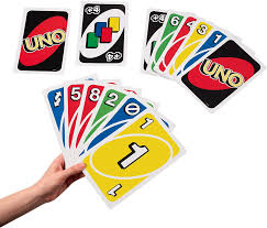 Uno fenyx's quest brings a mythological touch to the classic card game experience with exciting new features centered around the cursed gods athena, ares, aphrodite, and hephaistos, as well as two exclusive action cards, typhon's trick and fenyx power. Amazon Com Mattel Games Giant Uno Family Card Game With 108 Oversized Cards And Instructions Great Gift For Kids Ages 7 Years And Older Toys Games