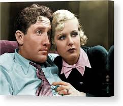 Spencer Tracy and Joan Bennett Canvas Print by Retro Movie Posters