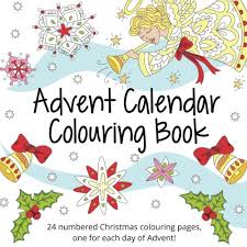 Two black and white advent coloring pages including a stable. Advent Calendar Colouring Book 24 Numbered Christmas Colouring Pages For Adults And Older Children Amazon Co Uk Small Lindsay Plyasheshnik Tatyana 9781539604822 Books