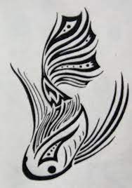 Tribal Koi By Silveraquila On Deviantart Tribal Pokemon Tribal Fish Fish Art