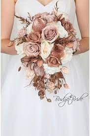 Country baskets offer an extensive range of premium quality artificial flowers which are perfect for your home and for gifting to your loved ones. Rose Gold Bling Glitter Jewel Wedding Flowers Cascading Bouquet Artificial Flower Cheap B Rose Gold Wedding Flowers Gold Wedding Flowers Bridal Wedding Flowers