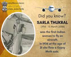 We did not find results for: Moca Goi On Twitter A True Trailblazer In 1936 Sarla Thukral Became The First Indian Woman To Fly An Aircraft Becoming An Indian Aviation Icon In The Process Didyouknow Https T Co 3fje1xd7s8