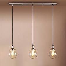 Pathson Retro Loft Bar Chandelier Glass Globe Shade Three Light Hanging Ceiling Pendant Light L Ceiling Pendant Lights Hanging Ceiling Lamps Bar Pendant Lights