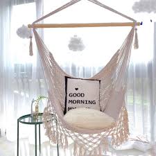 Made of acrylic on a steel frame with leather or polyurethane cushions, the chair definitely attracts one and all. Amazon Com Gly Hanging Chair Hammock Chair Chairs For Bedroom Hanging Hammock Chair For Kids Room Decor Patio Decor Teen Room Decor Hold Up 150 Kg Patio Lawn Garden