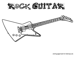 The guitar is a musical instrument with ancient roots that is used in a wide variety of musical styles. Gritty Guitar Coloring Coloring Pages Printable Coloring Pages Color