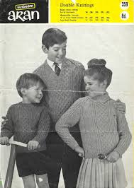April issue of let's knit magazine on sale now. 6 Irish Family Knitting Patterns 1960s 70s Brand New Retro