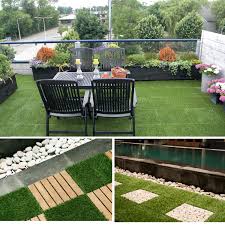 The floor decking is suitable for hard, even surfaces, like concrete, stone and wood. 1 Piece Qyh Artificial Grass Tile Interlocking Floor Tiles Grass Deck Mats Tile Fake Grass Turf Synthetic Grass Carpet For Indoor Outdoor Patio Flooring 1x1 Building Supplies Flooring Biquinismaranata Com Br