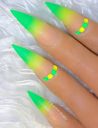 How to do neon zebra nails. Instagram Staypolished91 Green Acrylic Nails Neon Green Nails Lime Nails