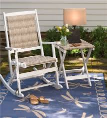 Claytor Folding Eucalyptus Outdoor Furniture Two Rockers And Side Table Wooden Outdoor Furniture Teak Patio Furniture Outdoor Wood Furniture