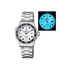 Deep Blue Men S 40mm Diver 1000 Automatic Date Stainless Steel Bracelet Watch W Light Up Dial Shophq