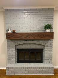Mantel Hollow Craftsman Style Wood Fireplace Mantel Stained Etsy Wood Fireplace Mantel Brick Fireplace Remodel Brick Fireplace Makeover