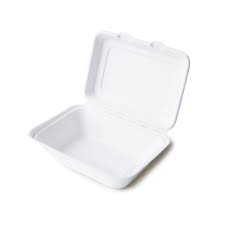 Buang kotak bawa keluar untuk bawa makanan kego. Bekalan Bekas Makanan Clamshell Bagasse Compartments 600ml Pembuatan Dalaman Iso Haccp Tair Chu