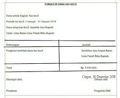 Dari jurnal diatas, kas kecil tidak mengalami perubahan, dengan demikian setelah diadakan pengisian kembali, saldo kas kecil tetap sebesar rp.225.000 (seperti semula) jika diposting ke buku besar kas kecil dan buku kas sebagai berikut : Bukti Transaksi Dana Kas Kecil Beserta Gambarnya