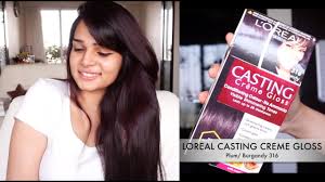 As a result, you can enjoy a. How To Color Your Hair At Home Loreal Casting Creme Gloss Plum Burgandy 316 Youtube