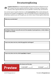 Therapist aid llc created date: Cognitive Restructuring Decatastrophizing Worksheet Therapist Aid